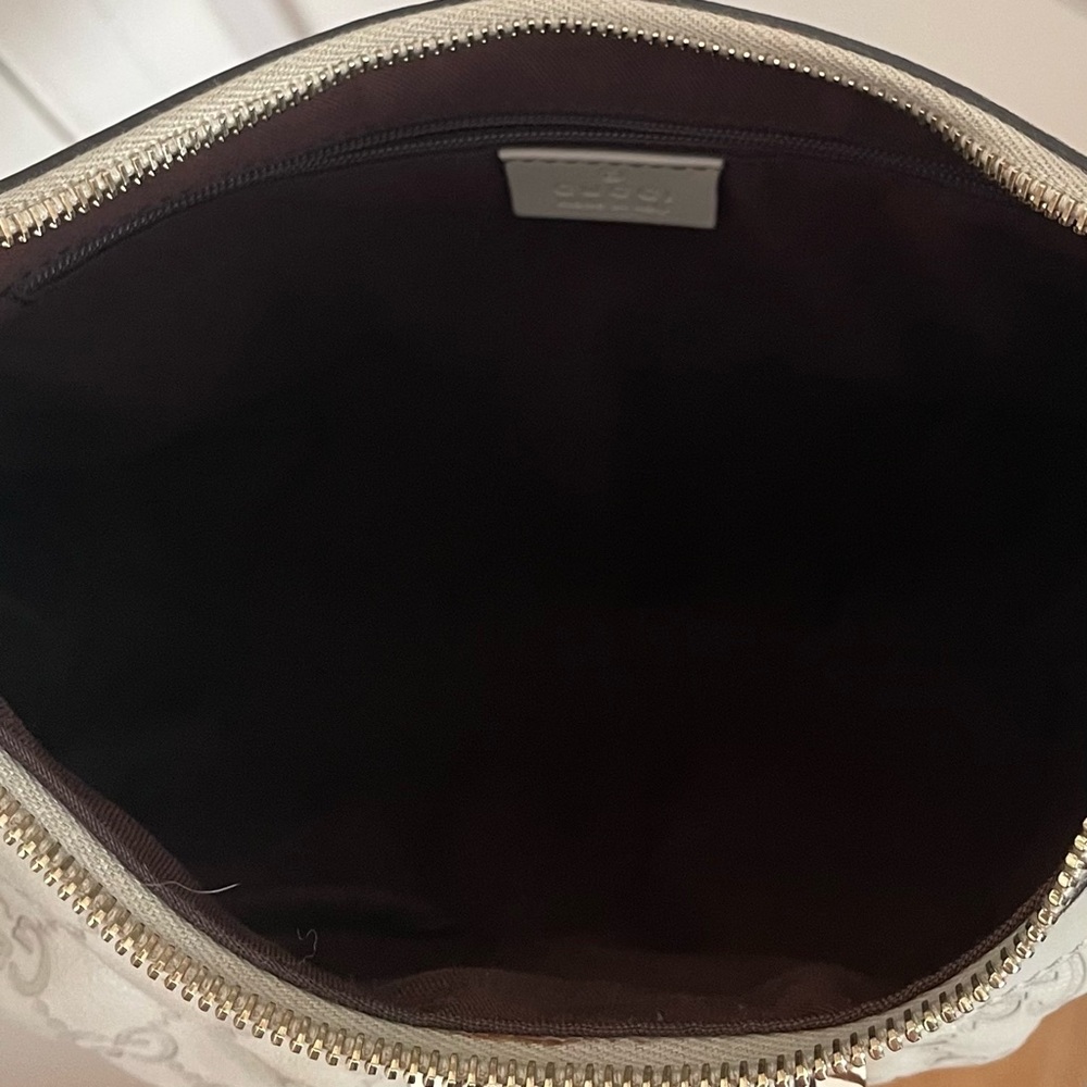 Gucci Monogram Leather Abbey D Ring Shoulder Hobo Bag - Picture 4 of 7